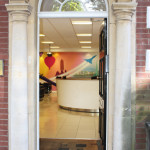 The entrance to our reception area